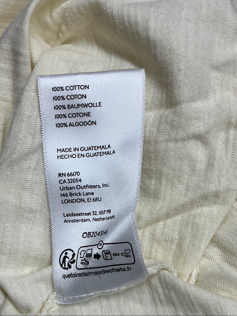 Pilcro Cream Crop Tee - Picture 5 of 6